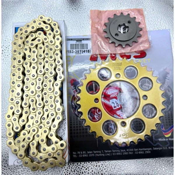 Chain Sprocket Set GOLD 415 132L